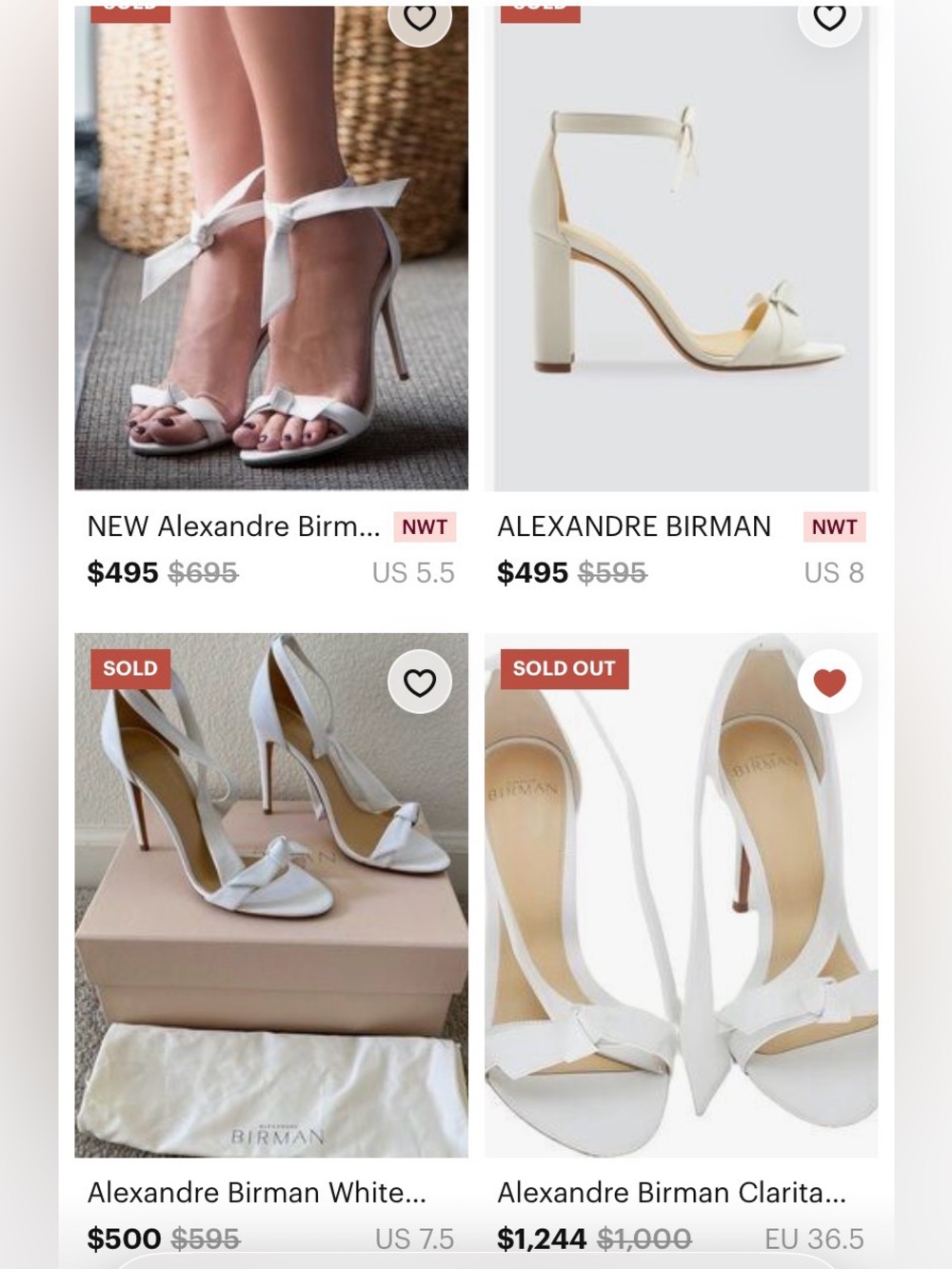 Alexandre Birman Clarita Bow Stiletto Heels Womens 42 White - Picture 16 of 16